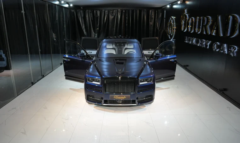 Rolls Royce Cullinan Black Badge in Blue Midnight Sapphire for sale in Dubai
