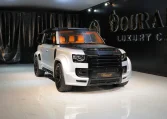 Land Rover Defender 110 P400 X Edition Lumma CLR LD in Hakuba Silver & Narvik Black for sale in Dubai UAE
