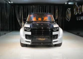 Land Rover Defender 110 P400 X Edition Lumma CLR LD in Hakuba Silver & Narvik Black in Dubai