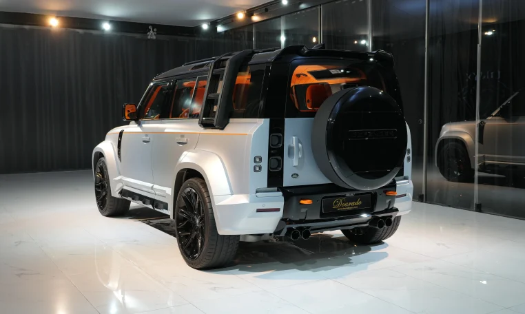 Buy Land Rover Defender 110 P400 X Edition Lumma CLR LD in Hakuba Silver & Narvik Black in Dubai
