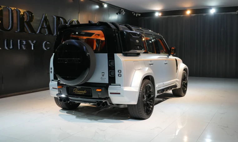 Land Rover Defender 110 P400 X Edition Lumma CLR LD Car in Hakuba Silver & Narvik Black Car for sale in Dubai