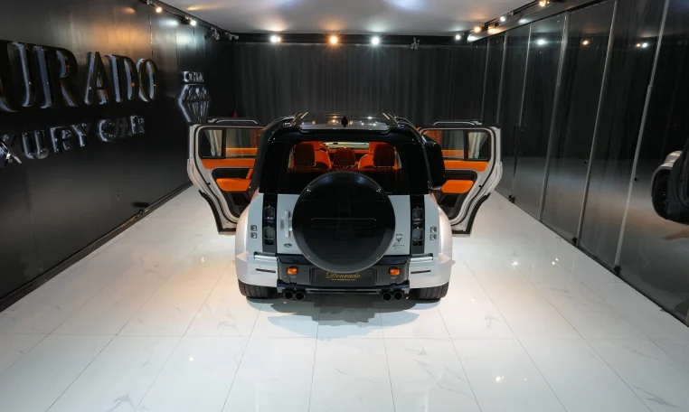Land Rover Defender 110 P400 X Edition Lumma CLR LD Car in Hakuba Silver & Narvik Black Luxury Car in Dubai