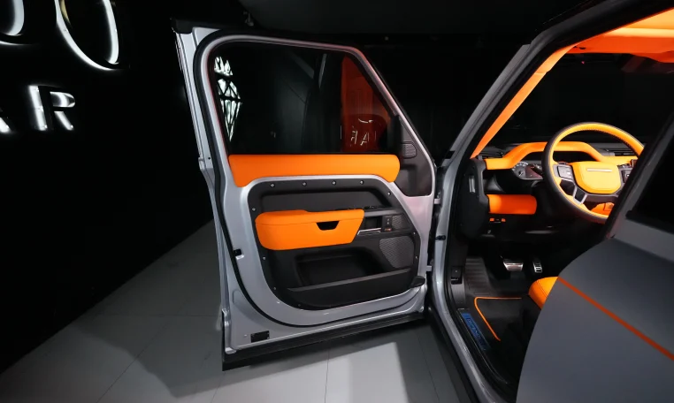 Buy Land Rover Defender 110 P400 X Edition Lumma CLR LD in Hakuba Silver & Narvik Black Exotic car in Dubai