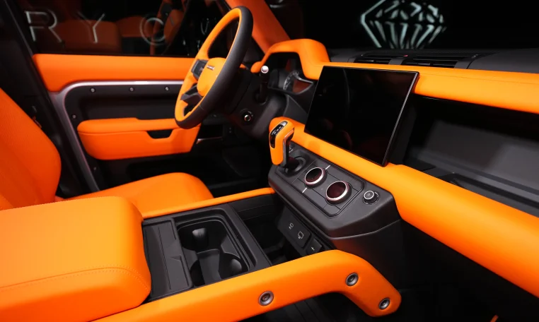 Dubai Land Rover Defender 110 P400 X Edition Lumma CLR LD in Hakuba Silver & Narvik Black