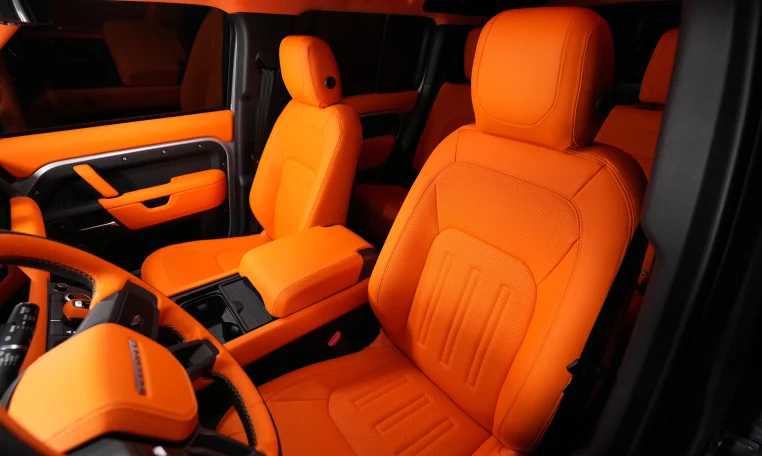 Land Rover Defender 110 P400 X Edition Lumma CLR LD in Hakuba Silver & Narvik Black for sale UAE