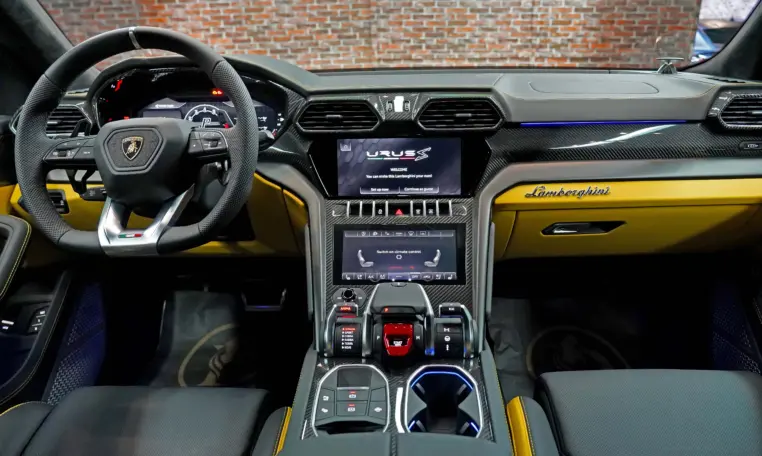 Lamborghini Urus S with yellow interior for sale in Dubai