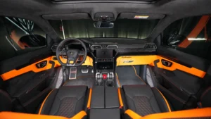 Lamborghini Urus S orange luxury car for sale at Dubai