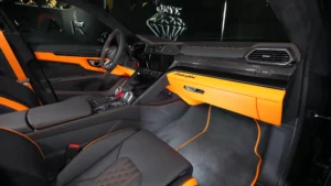 Lamborghini Urus S orange luxury car for sale at Dubai