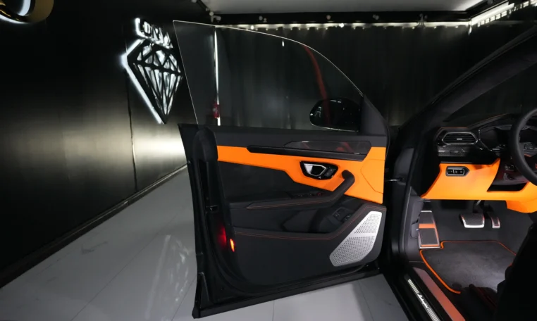Lamborghini Urus S orange luxury car for sale at Dubai