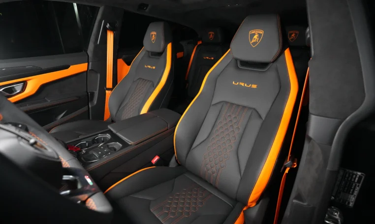 Lamborghini Urus S orange luxury car for sale at Dubai