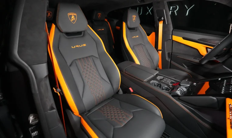 Lamborghini Urus S orange luxury car for sale at Dubai