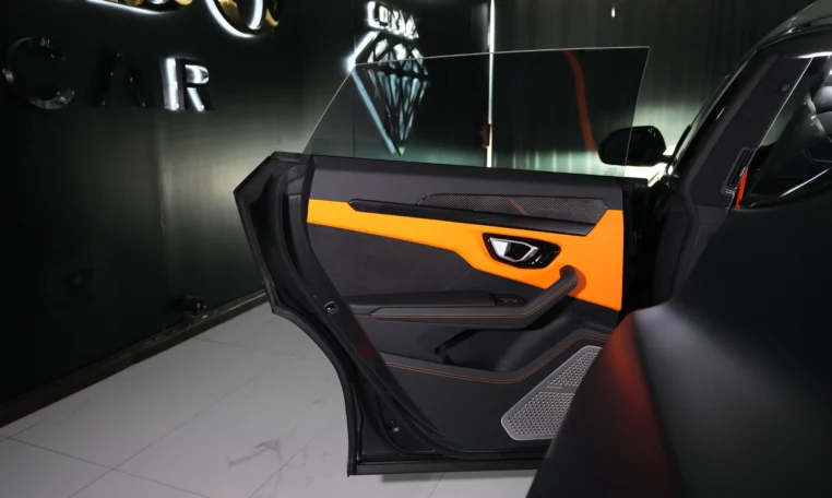 Lamborghini Urus S orange luxury car for sale at Dubai